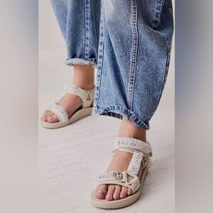 Free People Nan-Ku Still Bejeweled Sport Sandals Size 38